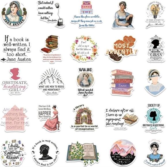 COPY - Jane Austen Themed Stickers - Picture 3 of 6